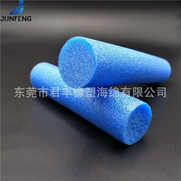 厂家直销蓝色EPE泡沫棒实心珍珠棉柱子玻璃填缝条工艺品包装棒材