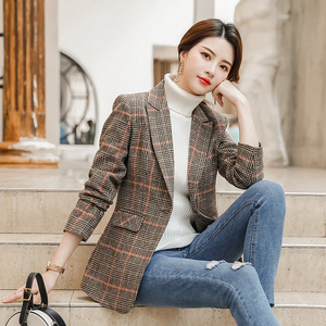 Small suit women’s jacket Spring and Autumn Korean version of fashionable long-sleeved suit