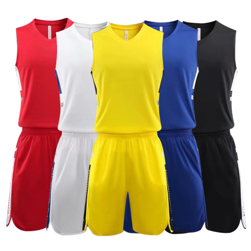 跨鏡專供籃球服套裝廠家定制批發男女籃球衣訓練運動服藍球服可印
