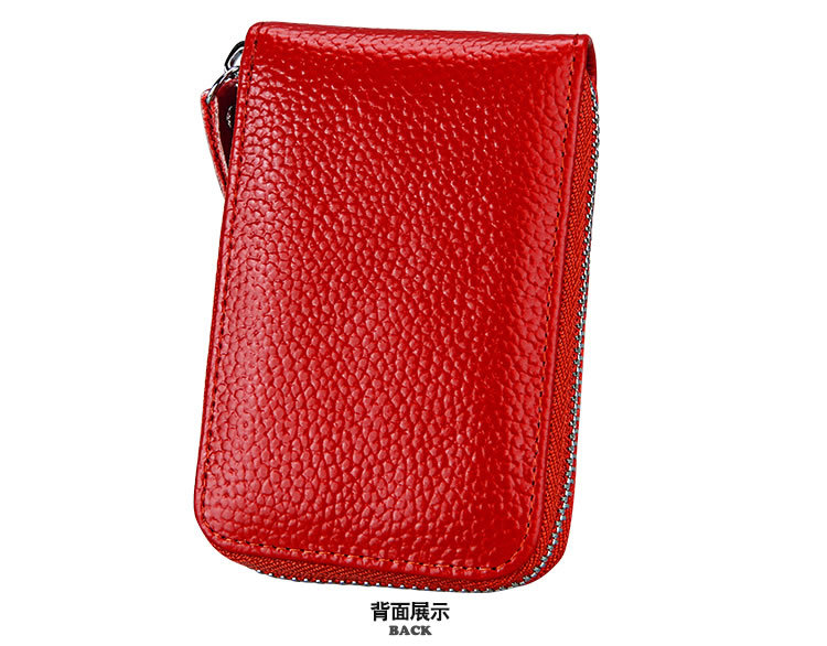 60g Weight Zipper Closure Type Business Occasion Genuine leather Material Solid Color Pattern Unisex Gender Coffee, Royal Blue, Orange, Dark Blue, Pink, Purple, Red, Green, Yellow, Black Color Unisex Solid Color Genuine Leather Coffee Royal Blue Orange Zipper Card Holders 28