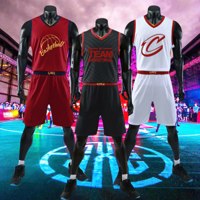 篮球服定制吸湿排汗男nba骑士队童装球衣比赛套装儿童