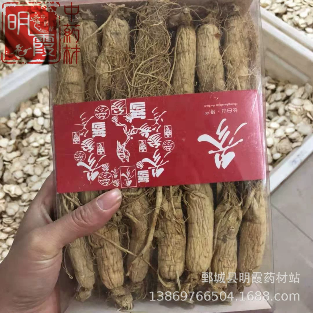 Медицинские материалы Mingxia [Женьшень] Необработанный солнечный женьшень с шелковым женьшенем Поставка оптом и в розницу Китайские медицинские материалы