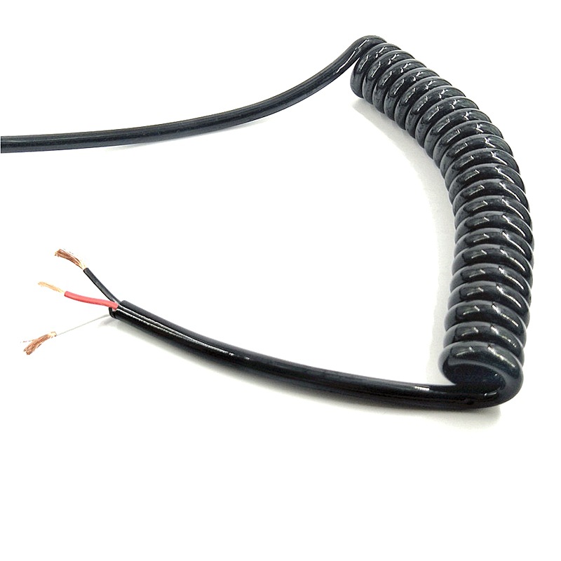 0.5/.75平方5芯弹簧线汽车尾板手柄控制螺旋线弹弓线伸缩电线电缆