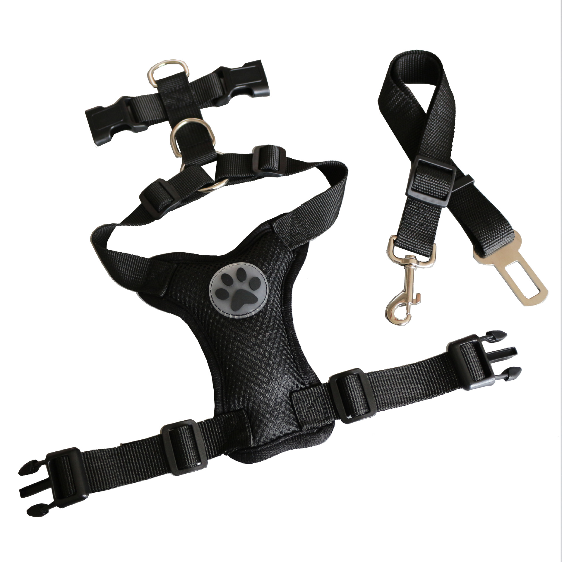 宠物用品批发狗狗车载安全带脚印网布胸兜狗狗护胸热卖畅销新品 阿里巴巴