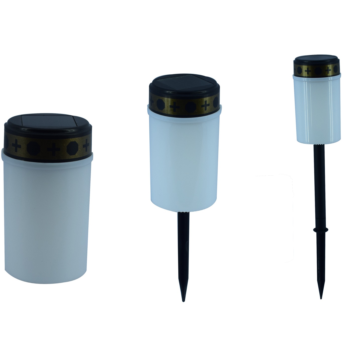 LED草坪地插灯智能感光户外防水墓地灯 红色祭祀祈祷太阳能蜡烛灯