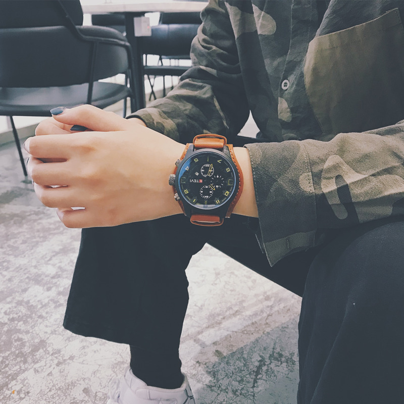 Außenhandelsheiße Herrenuhr, hochwertige Modetrend tägliche kreative Persönlichkeit spezielle Kräfte große Zifferblatt Herrenuhr