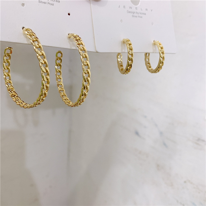 Fashion Classic Rattan Exaggerated Big Circle Earrings Simple Circle Earrings Female display picture 3