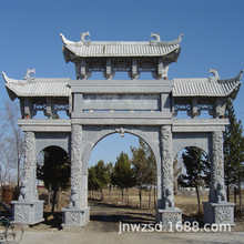 花岗岩石雕街道牌坊定制 大理石牌坊门楼图片 汉白玉牌坊牌楼价钱