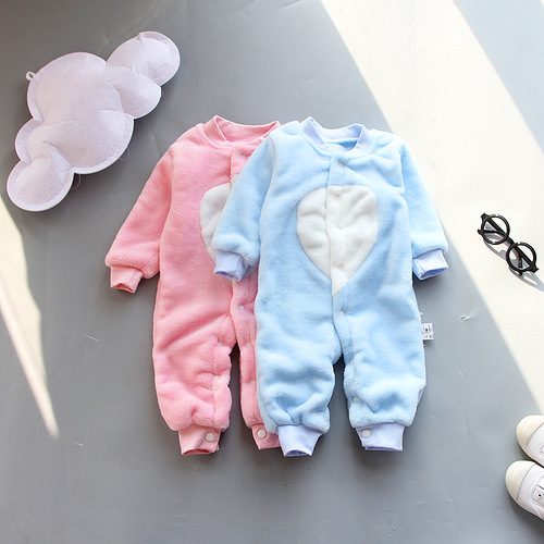 Baby clothes, spring and autumn styles for men and women, 0-1-2 year old baby jumpsuits, newborn home crawling clothes