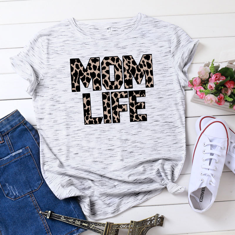 Women's T-shirt Short Sleeve T-shirts Printing Basic Mama Printing display picture 2