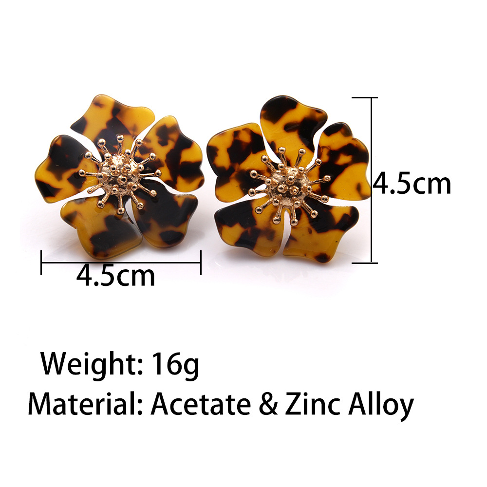 16g Weight 1 Pair Casual Exaggerated Handmade Flower Alloy No Inlaid Women'S Earrings