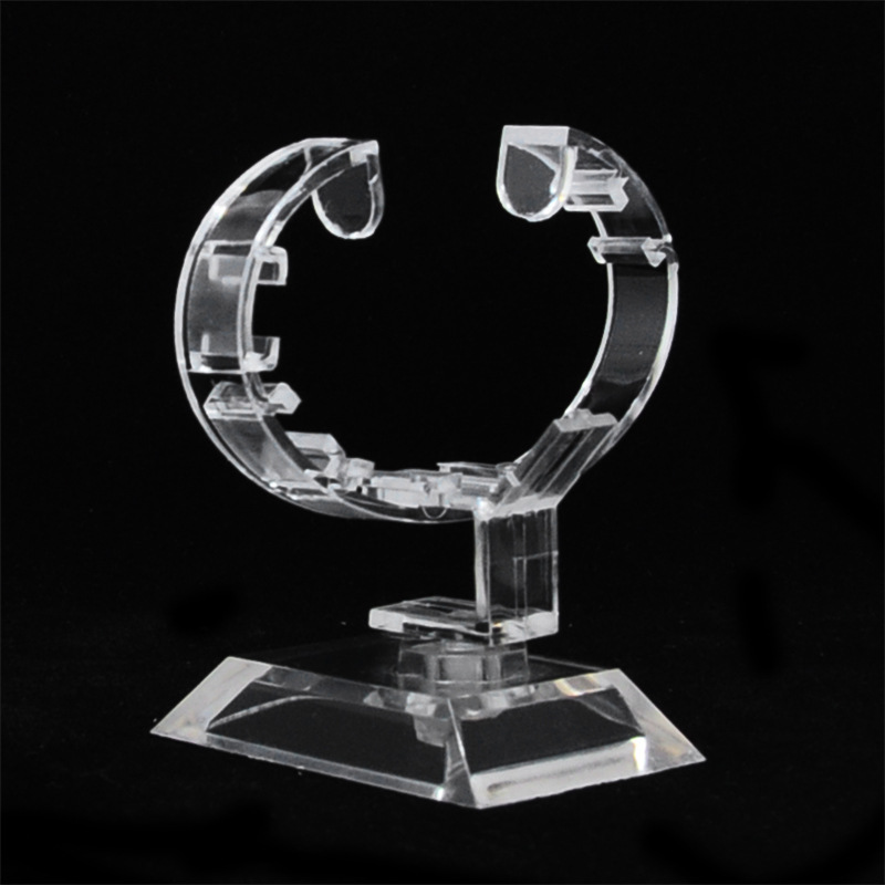 Multi-Level Adjustable Watch Stand for Men, Matte Finish, Bend-Resistant, Plastic C-Ring, C-Ring Watch Display Stand