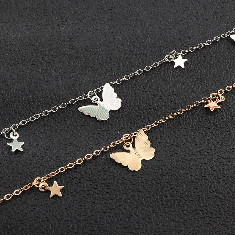 Simple Fashion Butterfly Necklace Personality Popular Five-pointed Star Clavicle Chain Women Wholesales Fashion display picture 5