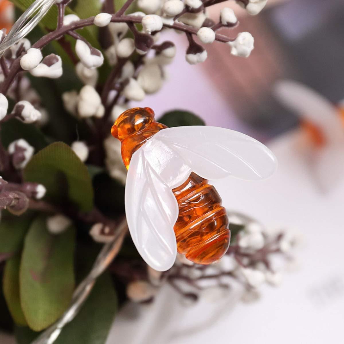 Suministro transfronterizo LED solar abeja Cadena de luz impermeable al aire libre Festival de Navidad jardín césped patio luces decorativas