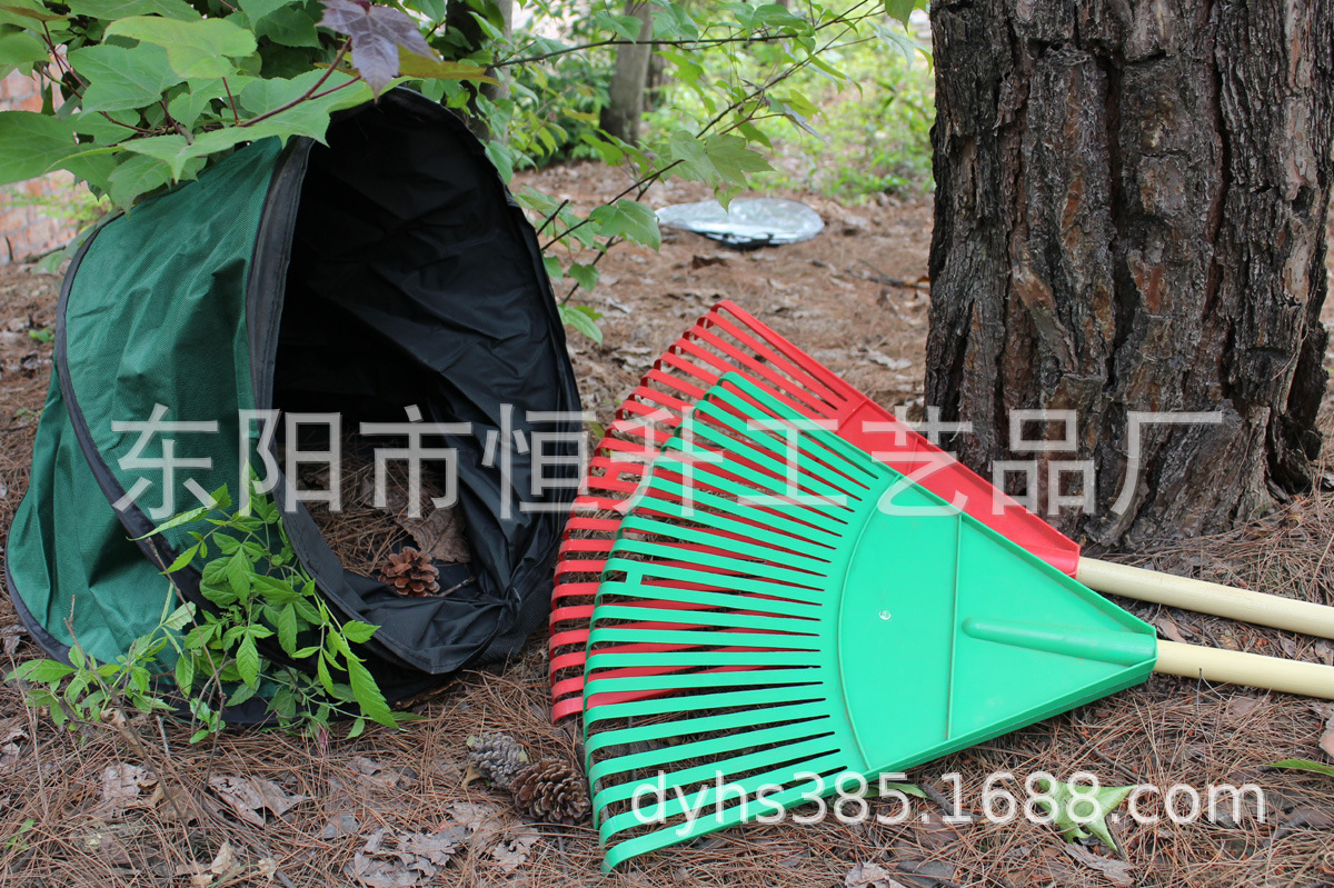 22齿塑料草耙 园艺清洁耙 树叶草耙 落叶清扫塑料草耙 新保环材料