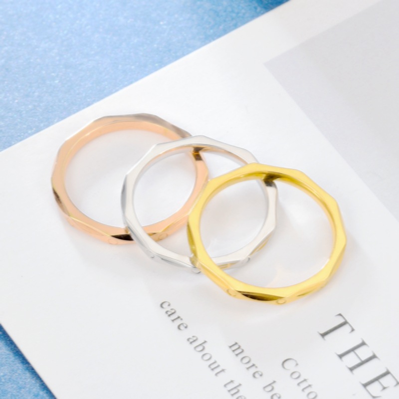 Edelstahl Geschnitzt Koreanischer Stil Ring Großhandel Schmuck Nihao Schmuck display picture 8