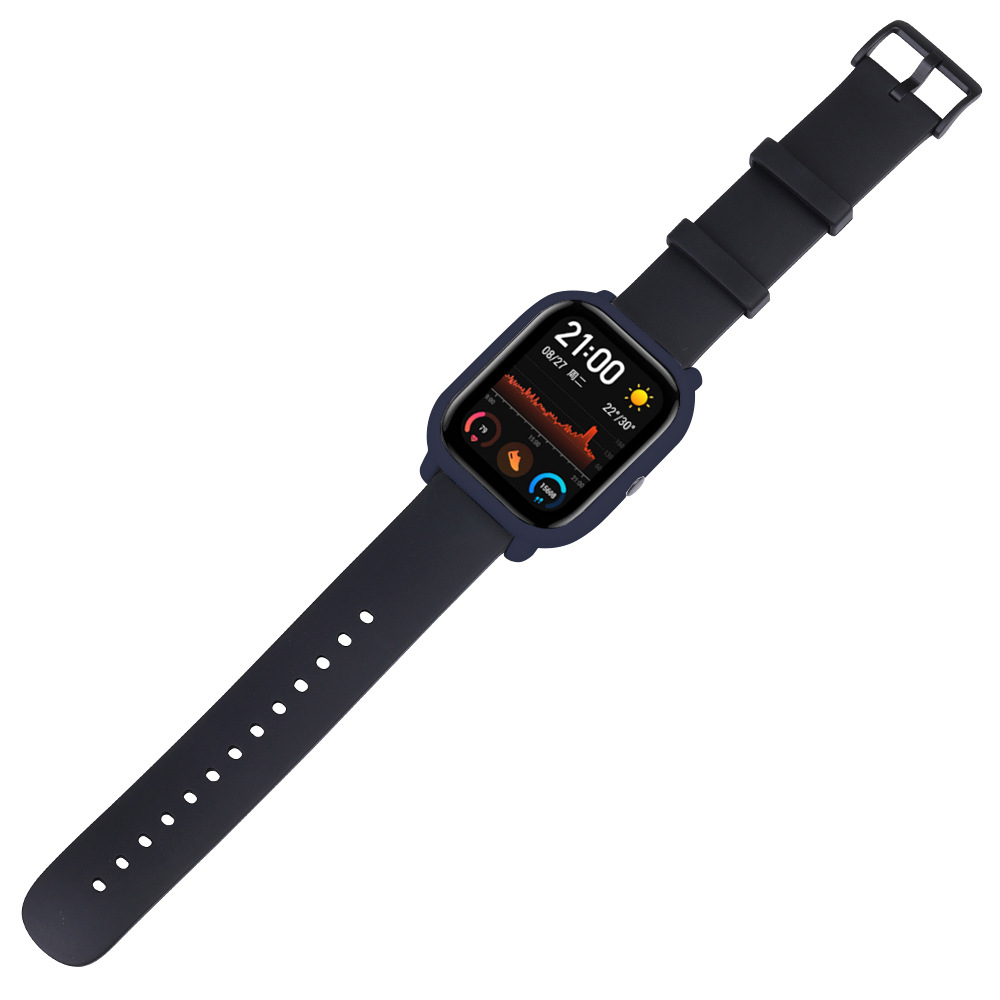 Suitable for Huami Amazfit GTS silicone protective case, solid color anti-drop and scratch-resistant soft rubber protective cover, soft undefined