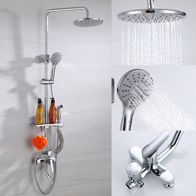 天王卫浴厂家批发 特价款三档四档淋浴花洒套装 铜体带喷枪妇洗器|ms