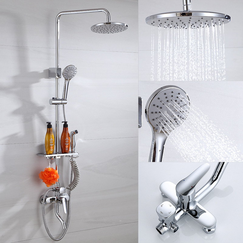 天王卫浴厂家批发 特价款三档四档淋浴花洒套装 铜体带喷枪妇洗器|ms