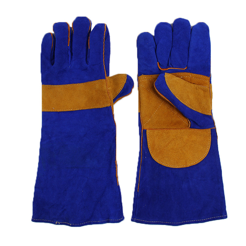 牛皮加大加厚加掌长皮电焊 劳保手套 长皮手套焊接防热铆工锅炉房