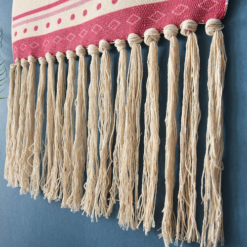 新品棉线编织挂毯 现代简约书房客厅卧室背景墙通用挂毯一件代发