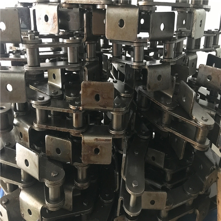 大节距带耳链条 弯板大节距链条 非标图纸C224A输送链 带附件链条