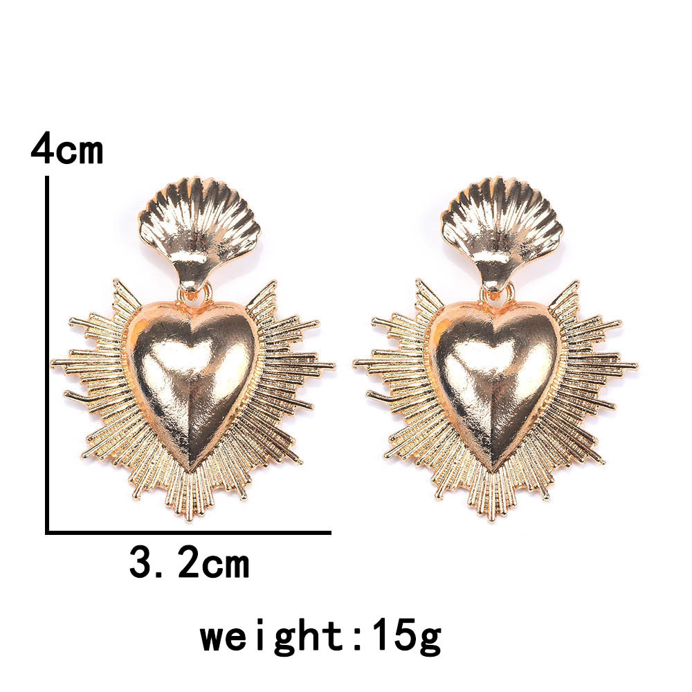 Elegant Lady Heart Shape Alloy Plating Women's Drop Earrings display picture 1
