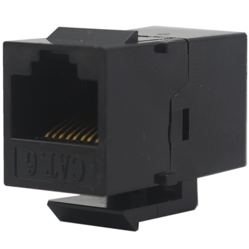 达标过测试RJ45网络直通模块六类RJ45网络模块式对接头直通头