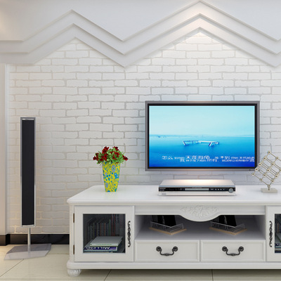 3d Waterproof brick pattern pvc wallpaper white wallpaper Brick couture hotel a living room Restaurant Wall stickers