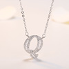 Wife's romantic travel same silver -plated DIY your name My surname 26 English letters and female necklaces