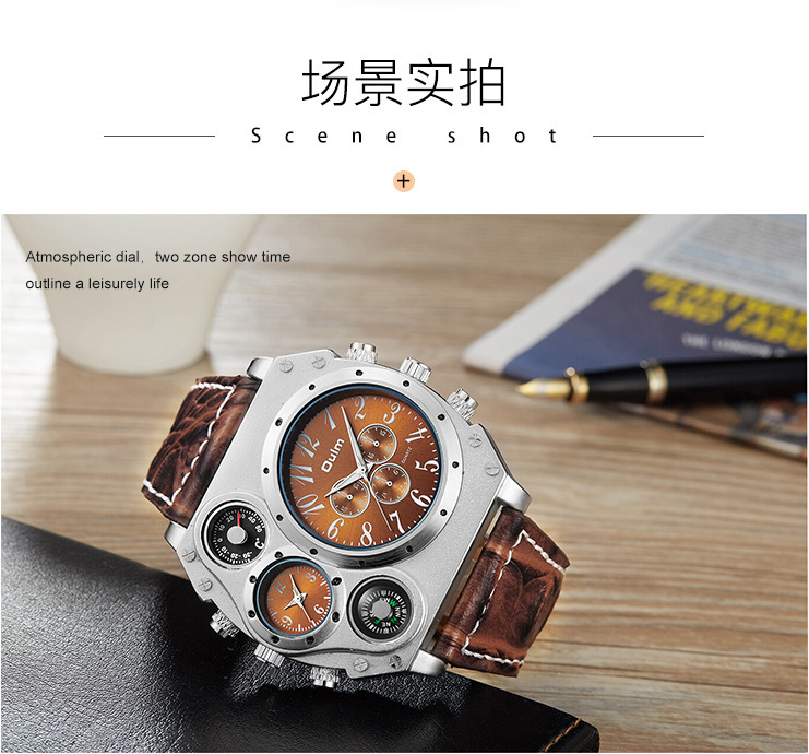 Montre de voyage grand cadran multi-fuseau - Ref 3425674 Image 13