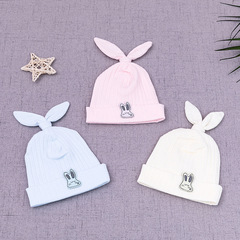 小兔子新生兒套頭帽本惠春季新款小寶寶棉帽薄胎帽本惠批發MZ7311