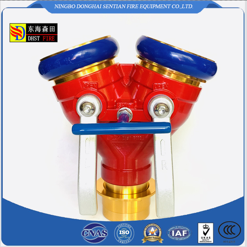 东海森田消防器材 消防分水器 一进二出快速接口分水器