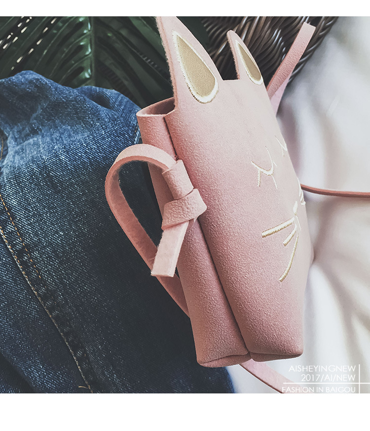 172g Weight Polyester Lining Material Zipper Closure Type Single Shoulder Strap Strap Type Crossbody Bag Bags Type Daily, Shopping Occasion Pu Leather Material Cat, Solid Color Pattern All Seasons Season Kid'S Gender Cute Style Square Shape Kid'S Pu Leather Cat Solid Color Cute Square Zipper Crossbody Bag 10