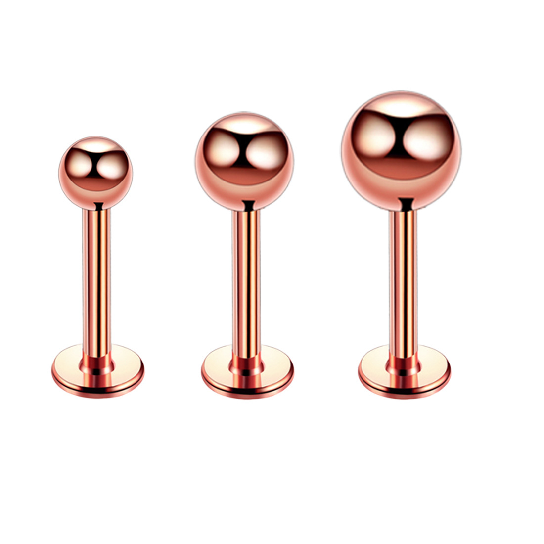 Stainless Steel Material Fashion Round Stainless Steel Plating Lip Stud