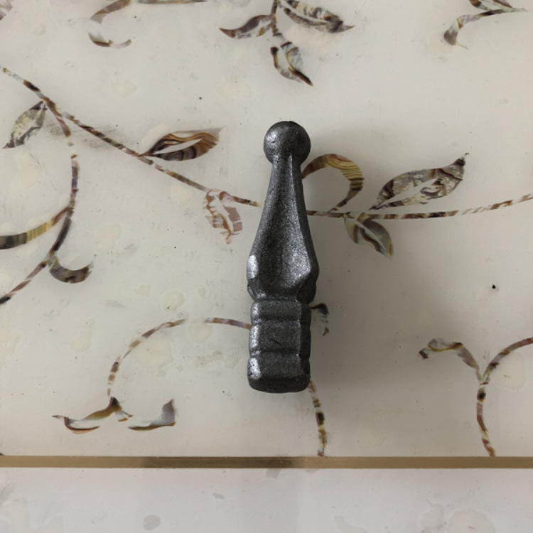 供应【欧美风格】熟铁实心铁艺装饰40.092.01锻造矛头枪尖防爬尖