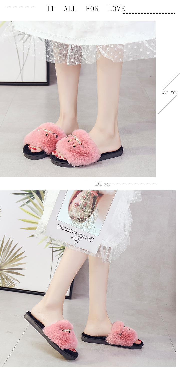 new thick plus velvet plush slippers NSPE10019