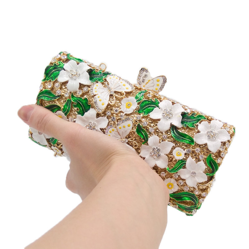 Nuevo Bolso De Noche De Moda Grease Flower Butterfly Clutch Bag Party Bag Party Evening Bag display picture 4