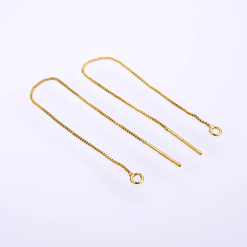 1 Pair Simple Style Solid Color Copper Plating Ear Line display picture 2