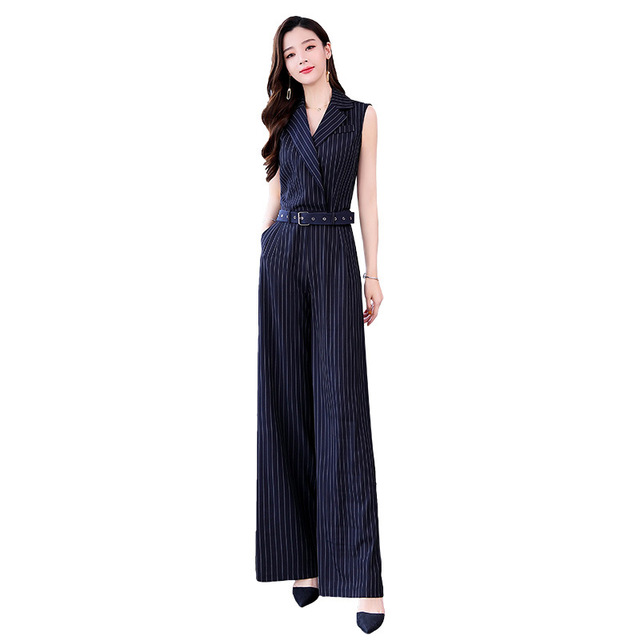 Broad-legged pants suit fashion two-piece summer suit new style 