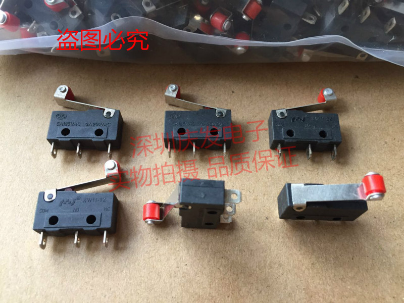 行程开关KW11-3Z 中微动开关 带轮 3脚微动 滑轮 3A 250V