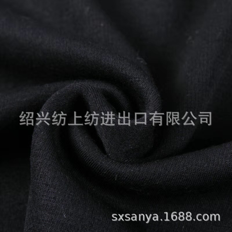 现货清仓处理黑色全涤不倒绒面料 加绒鞋子玩具T恤休闲服面料