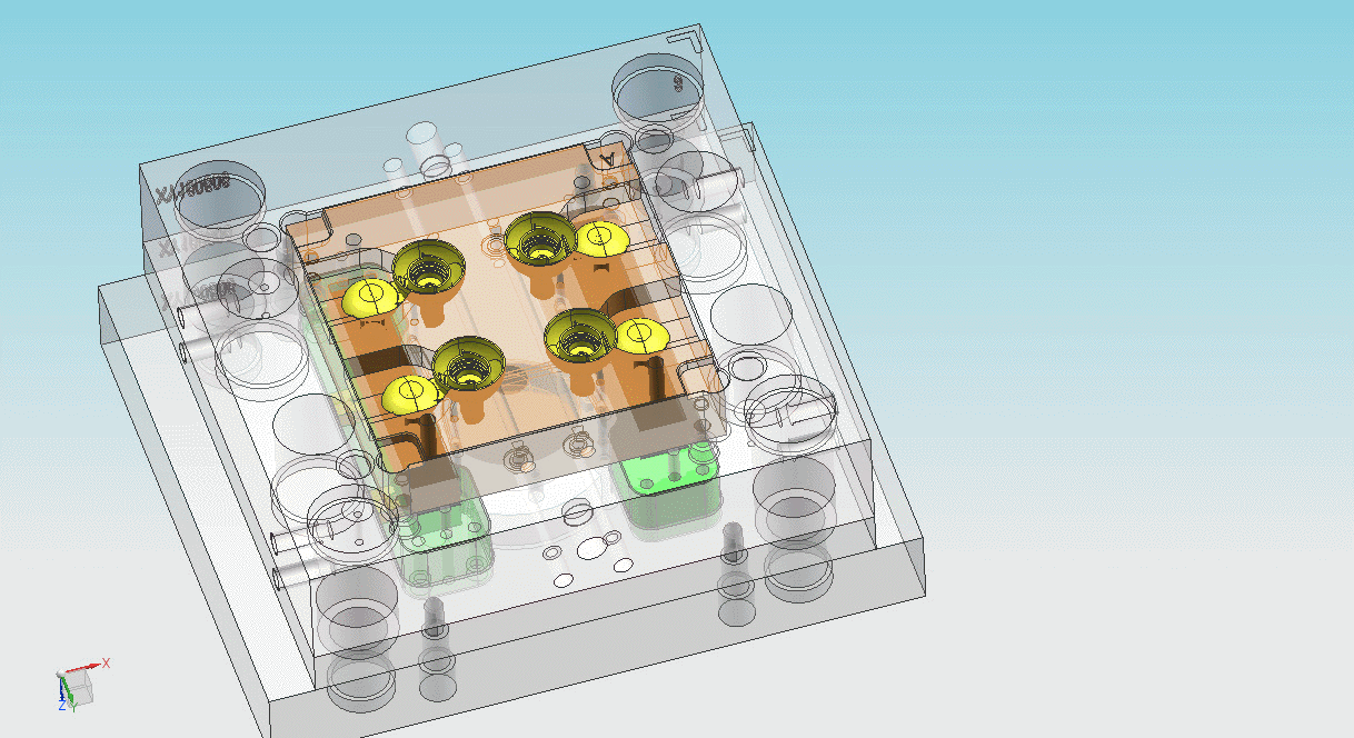 彩妆双头眉笔模具 加工制造化妆品 模具塑胶模具