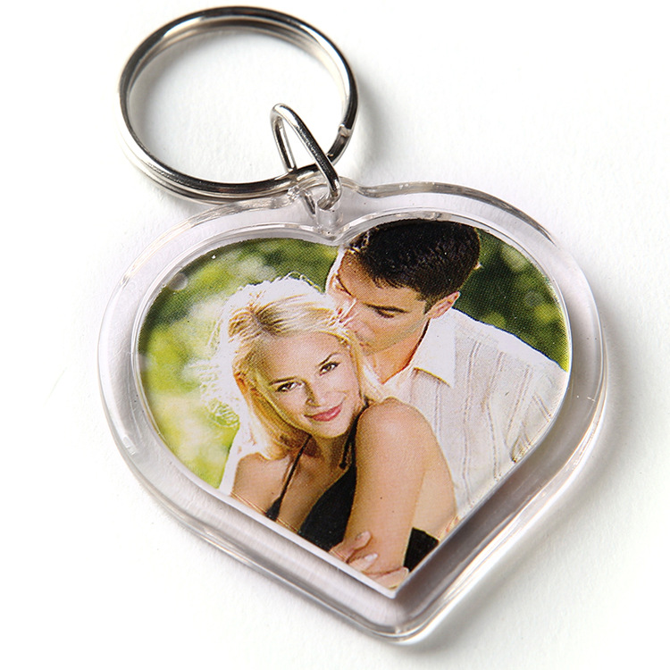 Simple Style Heart Shape Plastic Unisex Bag Pendant Keychain display picture 4