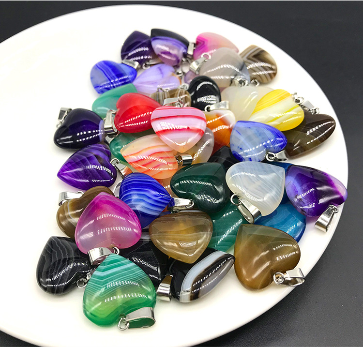 5g Weight Pendant Jewelry Making Type Agate Material Solid Color Pattern Satin Finish Polishing Design Classic Style Style Coffee, White, Purple, Red, Green, Blue, Yellow, Black Color Agate Solid Color Satin Pendant 4