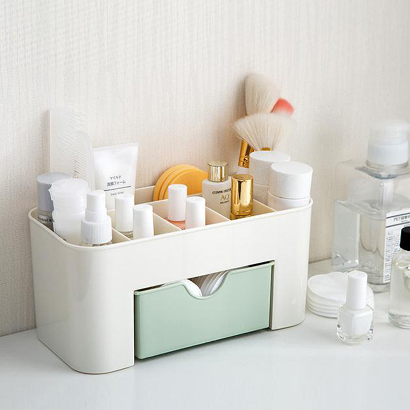 Plastic Desktop Cosmetic Box with Small...