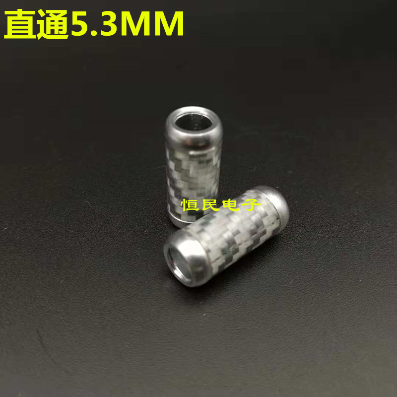 新款中号碳纤金属中档分线器滑块DIY耳机升级线 5.3孔转5.3孔直通