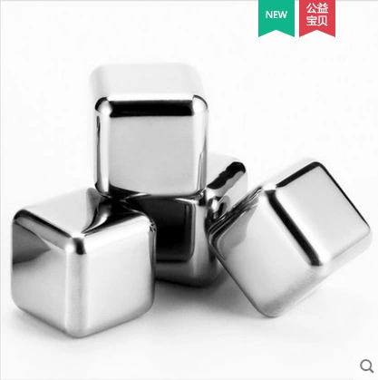 Metal ice cubes stainless steel for whiskey