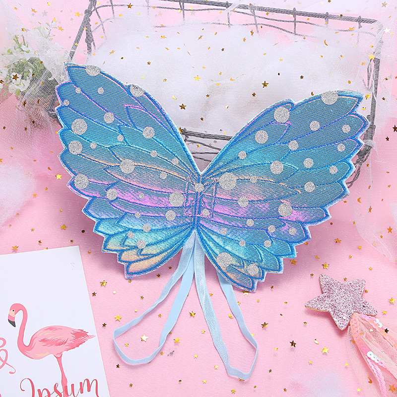 Style De Bande Dessinée Papillon Chiffon Paillettes Pince À Cheveux display picture 5