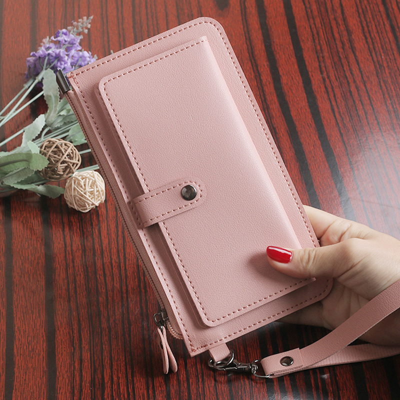 2021 Spring and Summer New Women's Casual Long Multifunctional Zipper Multi-Card Slot Hand Buckle Student Wallet Fashion